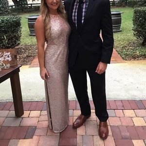 Aidan Mattox Gold Sequin Dress